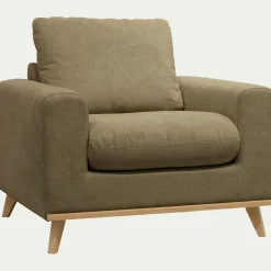 Fauteuil en tissu crown - vert cèdre
