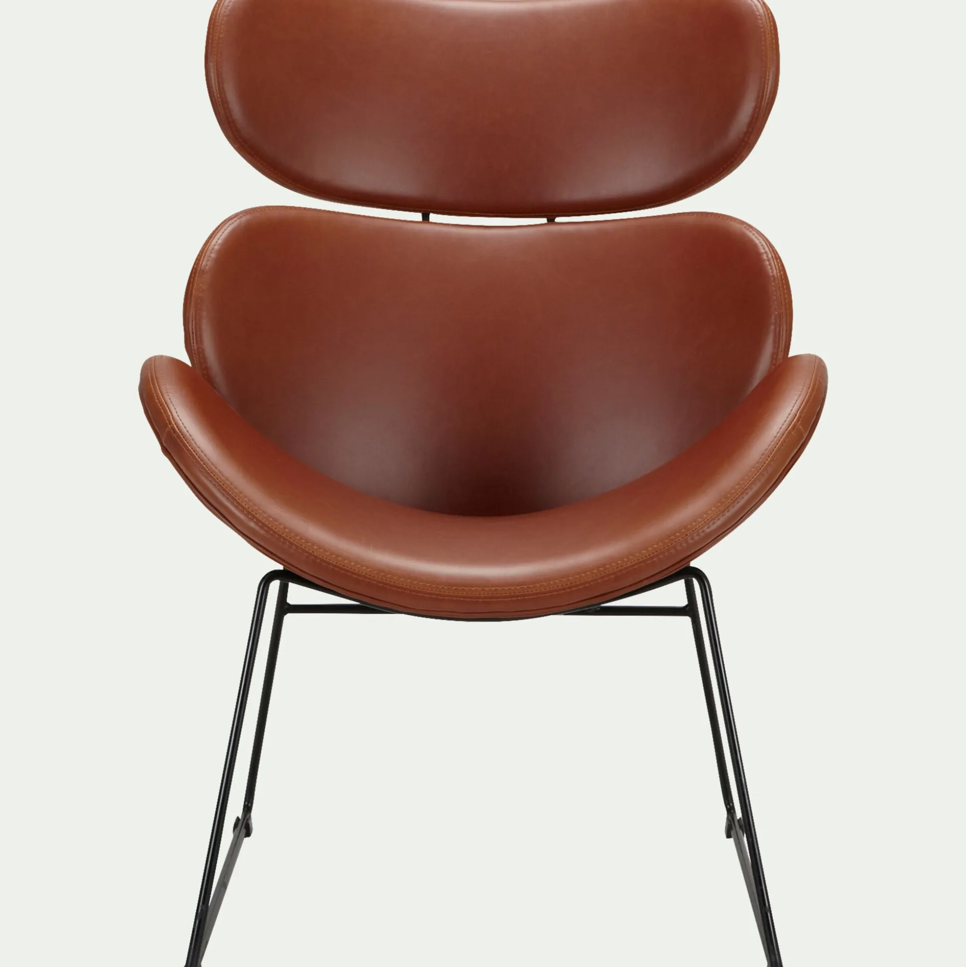 Fauteuil en tissu enduit - brun albe