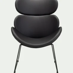Fauteuil en tissu enduit - noir