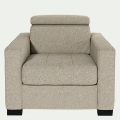 Fauteuil en tissu pop - beige