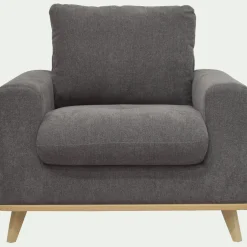 Fauteuil en tissu storm - gris moyen