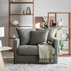 Fauteuil en tissu - vert cèdre