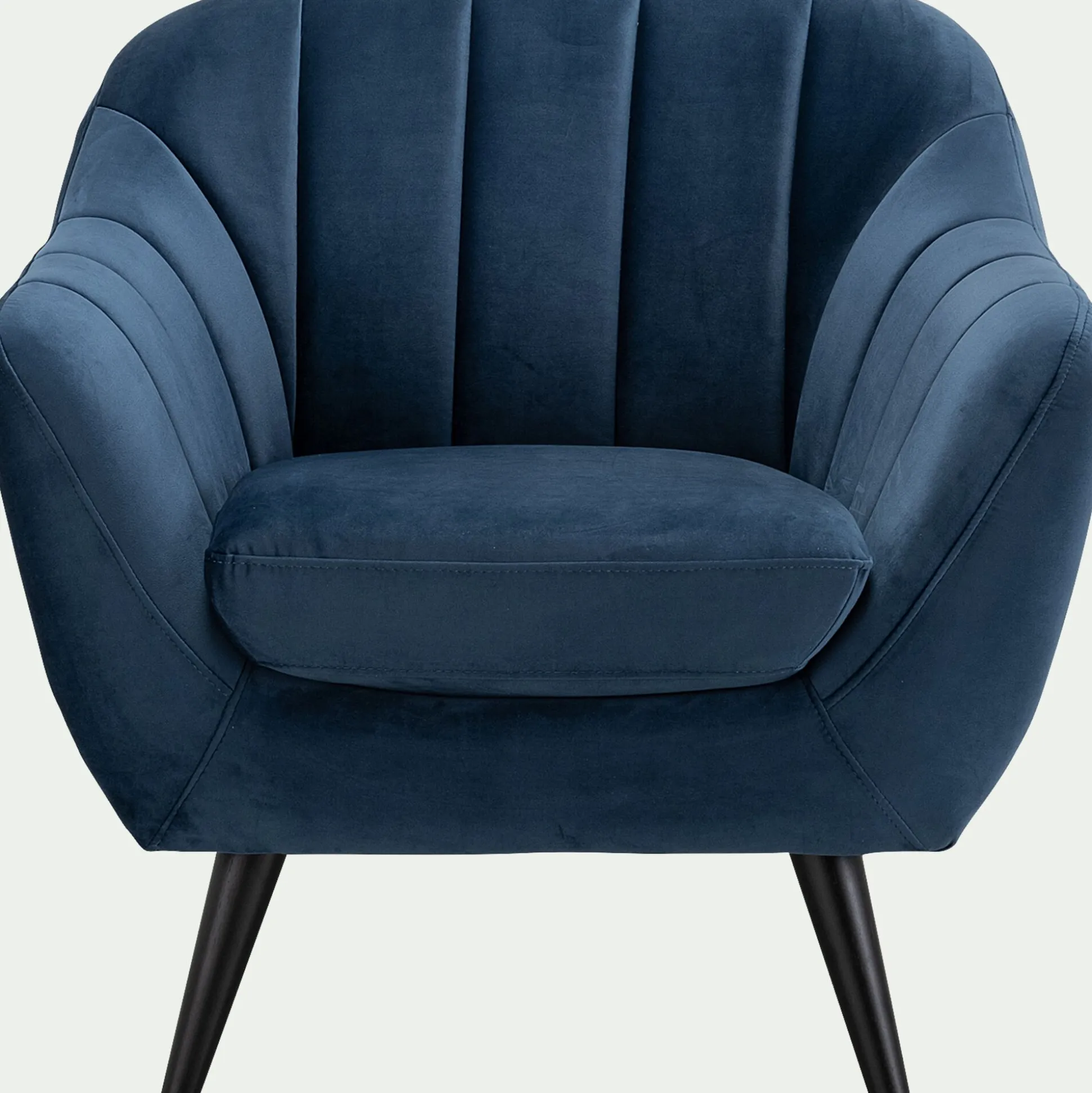 Fauteuil en velours - bleu myrte