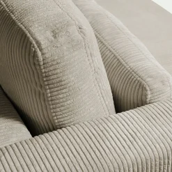 Fauteuil en velours côtelé Azores - taupe
