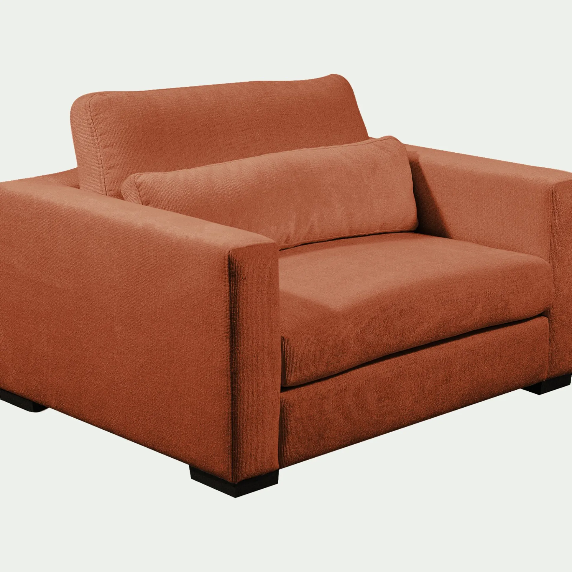 Fauteuil fixe en tissu Genesis 1,5 places - brun rustrel