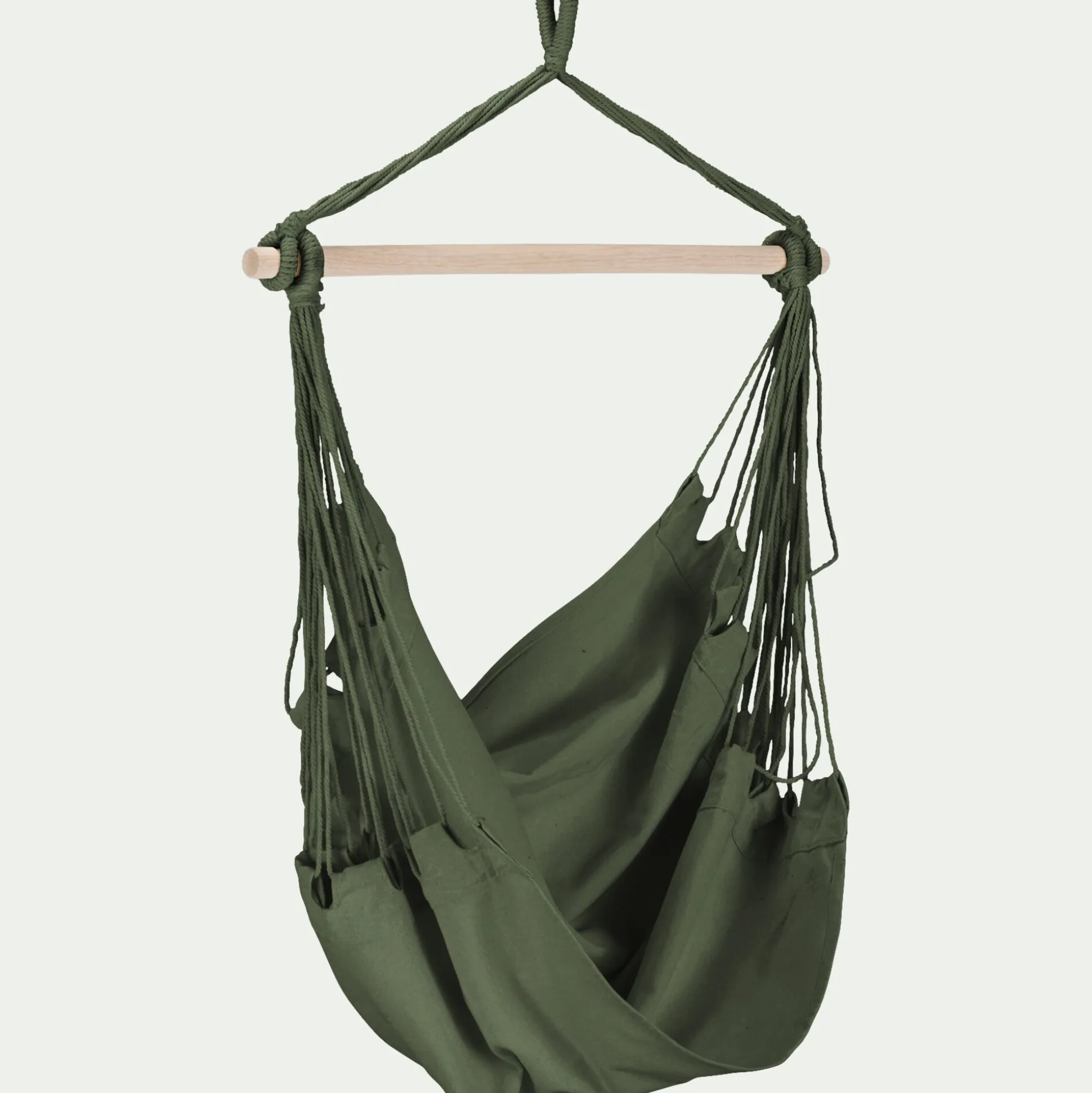 Fauteuil suspendu en polycoton - vert cèdre