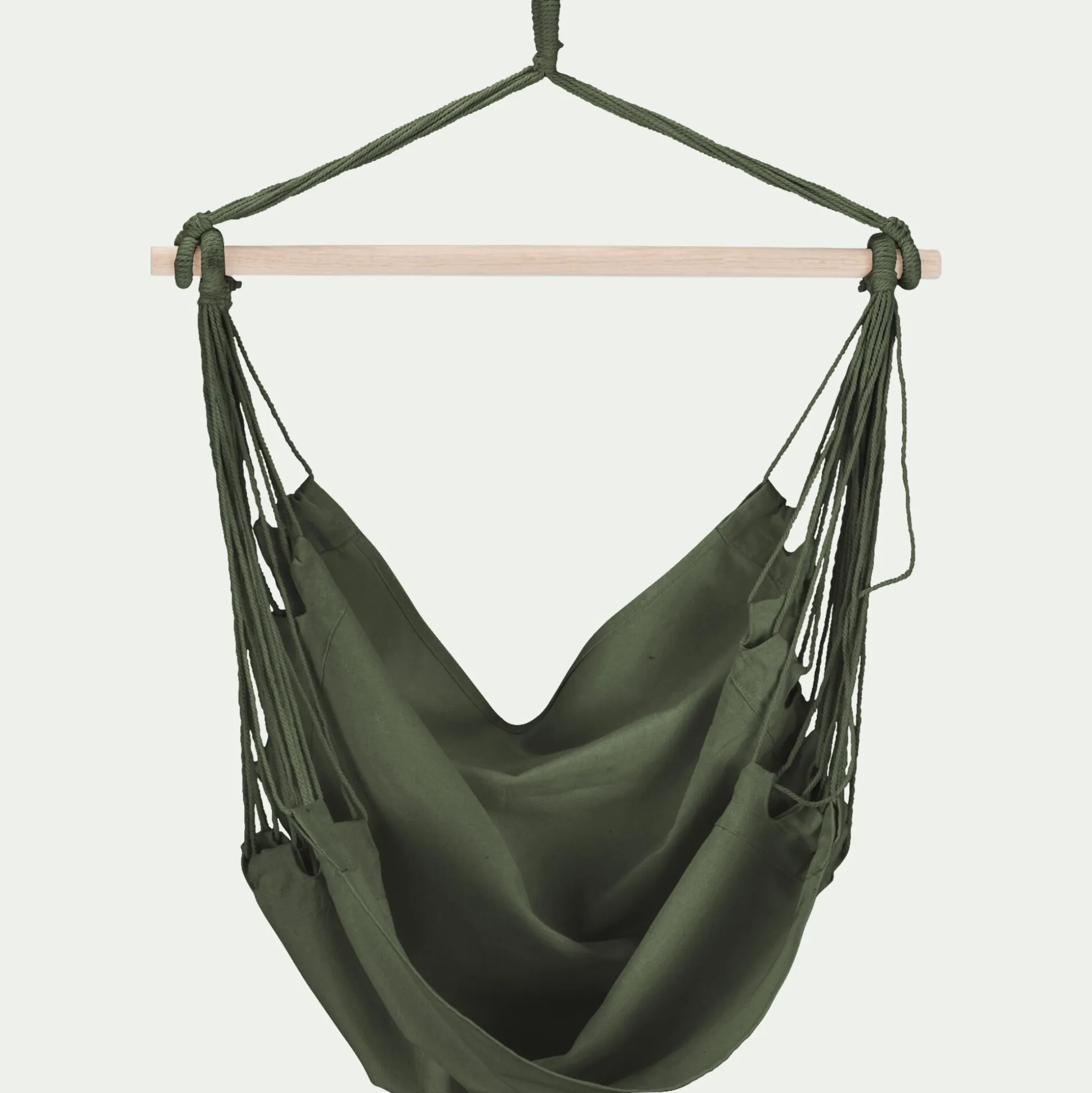 Fauteuil suspendu en polycoton - vert cèdre