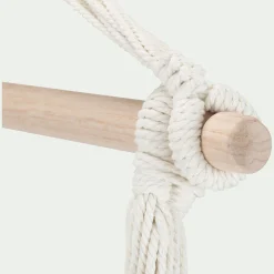 Fauteuil suspendu en polycoton - blanc écru