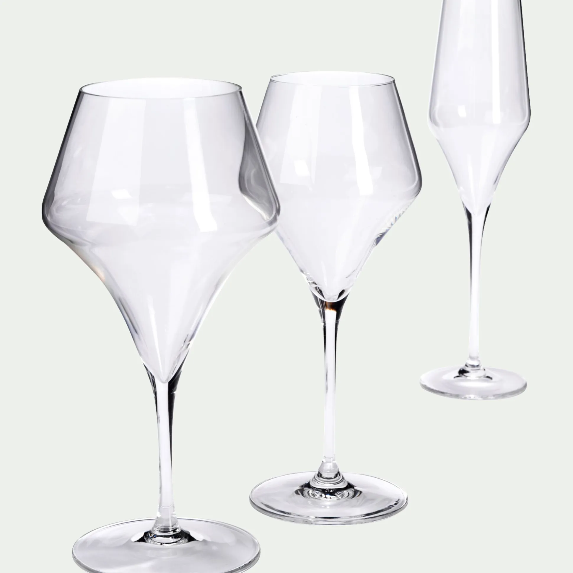 Flûte à champagne en cristallin 22cl - transparent