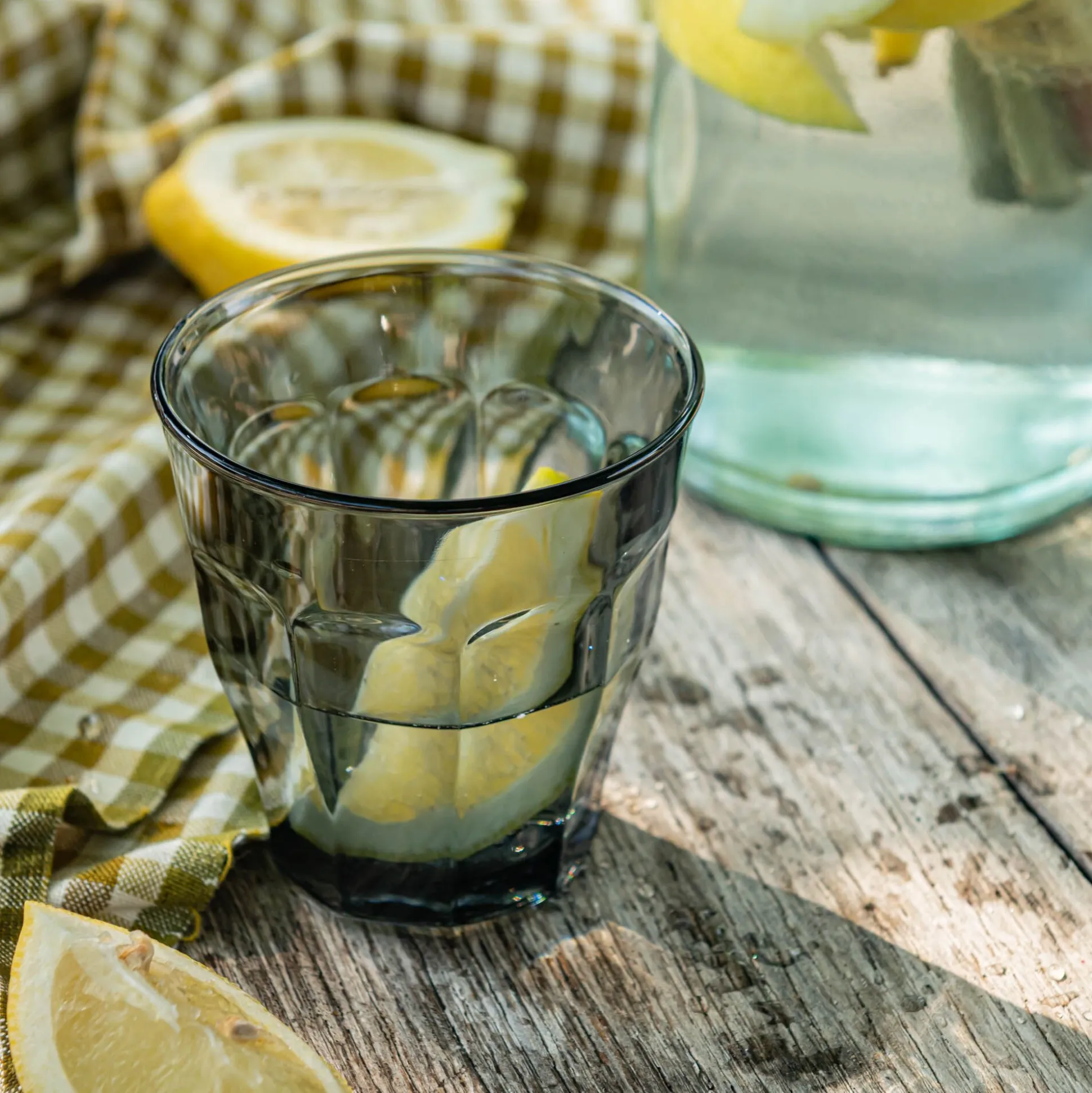 Gobelet bas en verre 25cl - gris