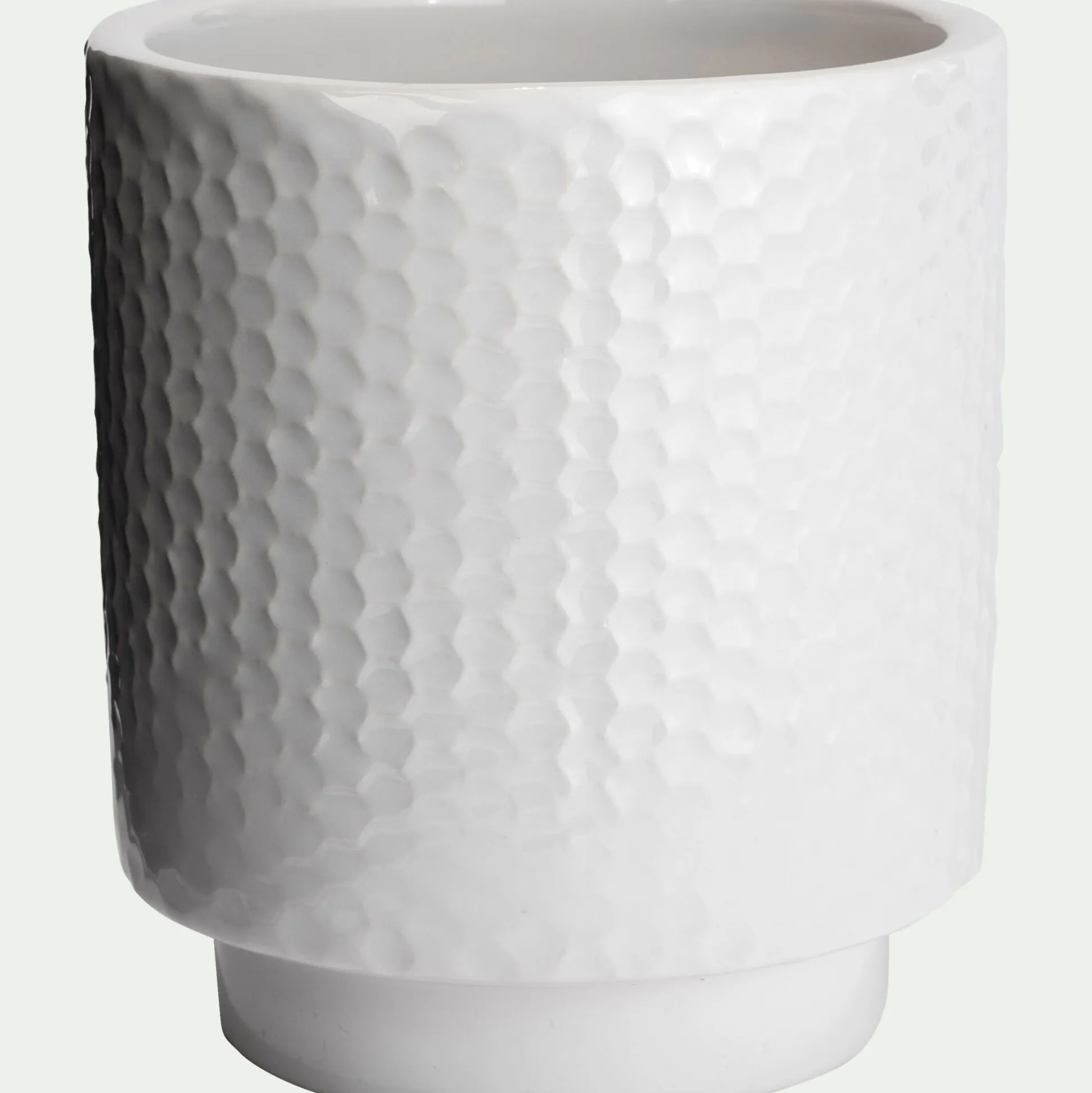 Gobelet en céramique H9,5cm - blanc ventoux