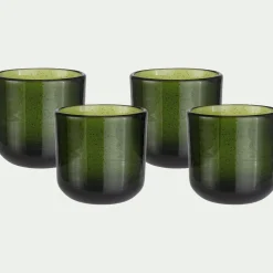 Gobelet en verre bullé 26cl - vert avocado