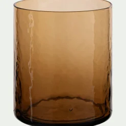 Gobelet en verre martelé 39cl - jaune millepertuis