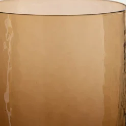 Gobelet en verre martelé 39cl - jaune millepertuis