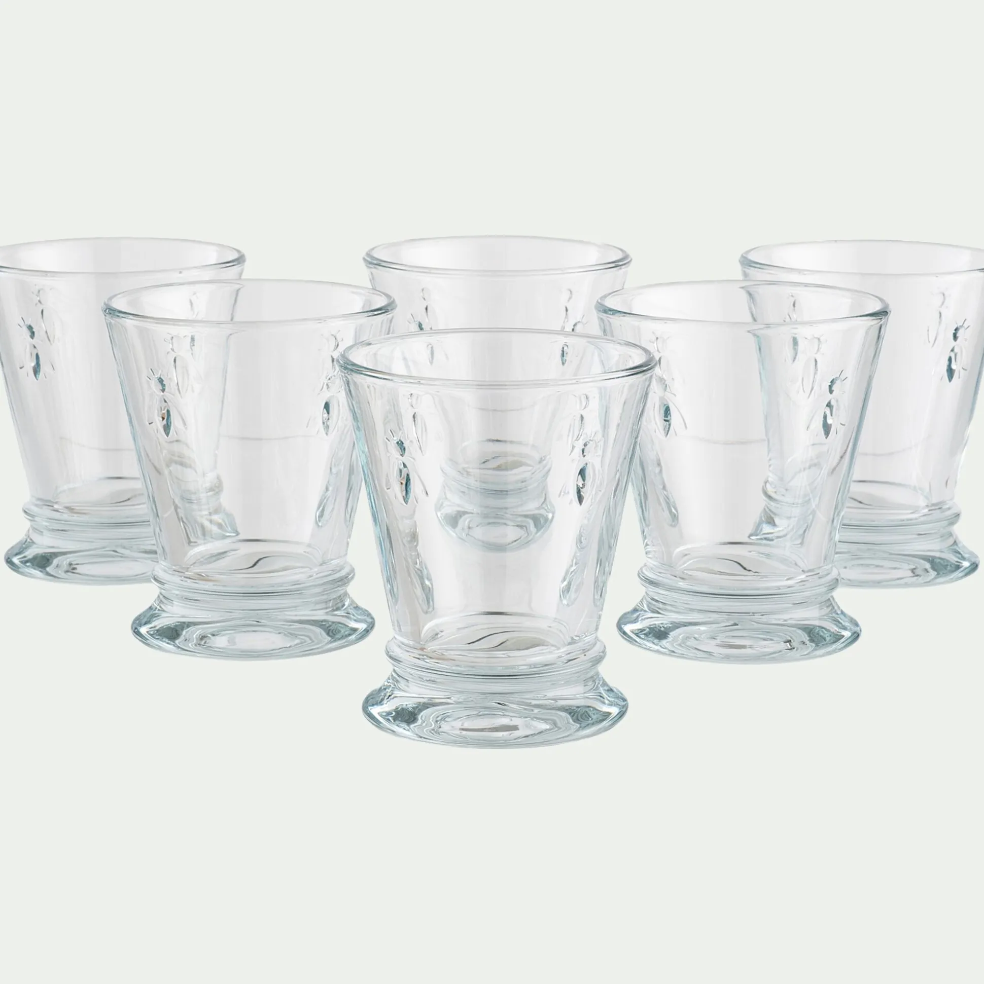Gobelet en verre pressé 26cl - transparent