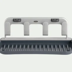 Égouttoir à gourdes en plastique et aluminium - gris