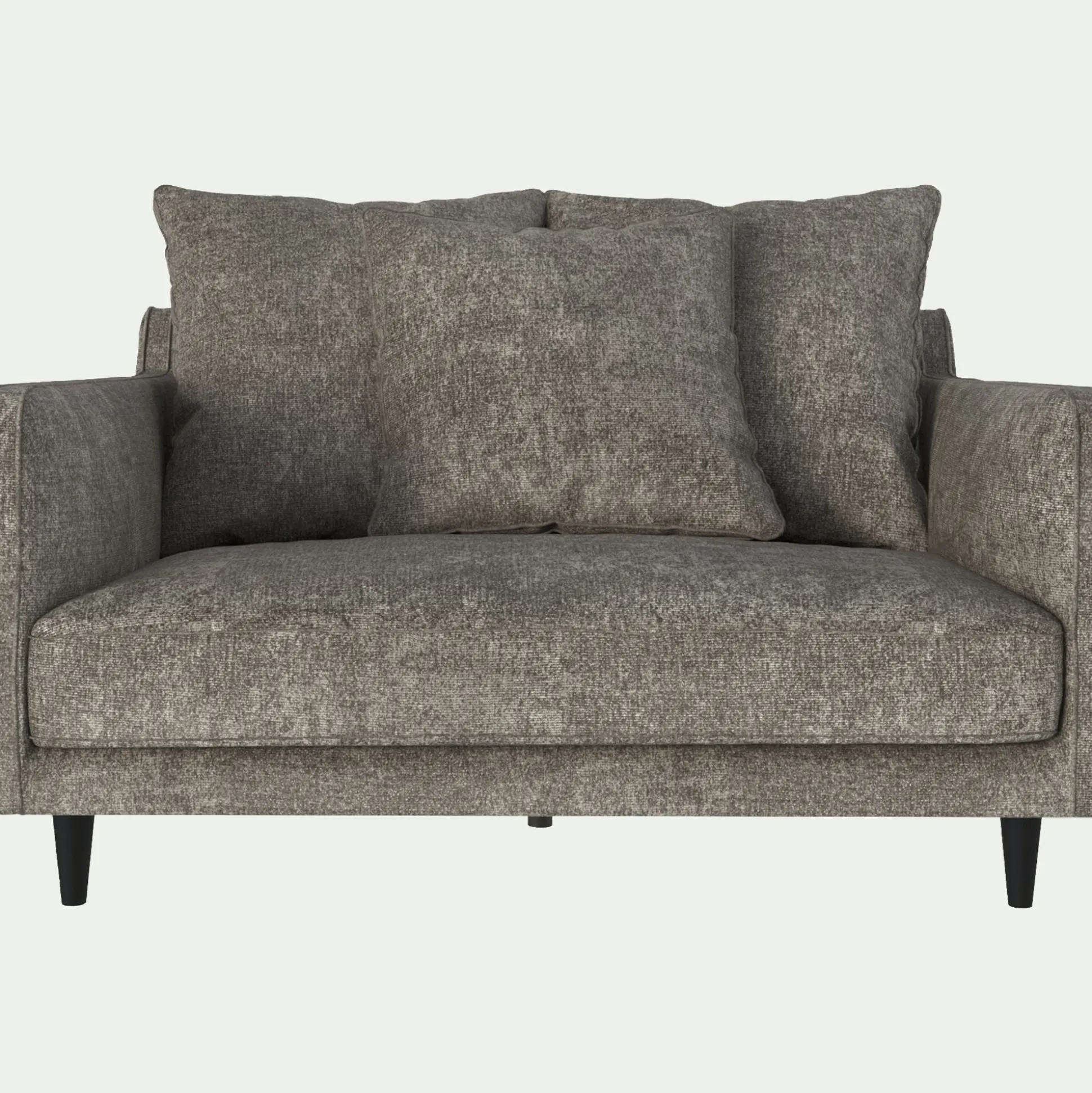 Grand fauteuil fixe en tissu joint - beige alpilles