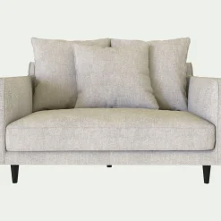 Grand fauteuil fixe en tissu monclar - beige roucas