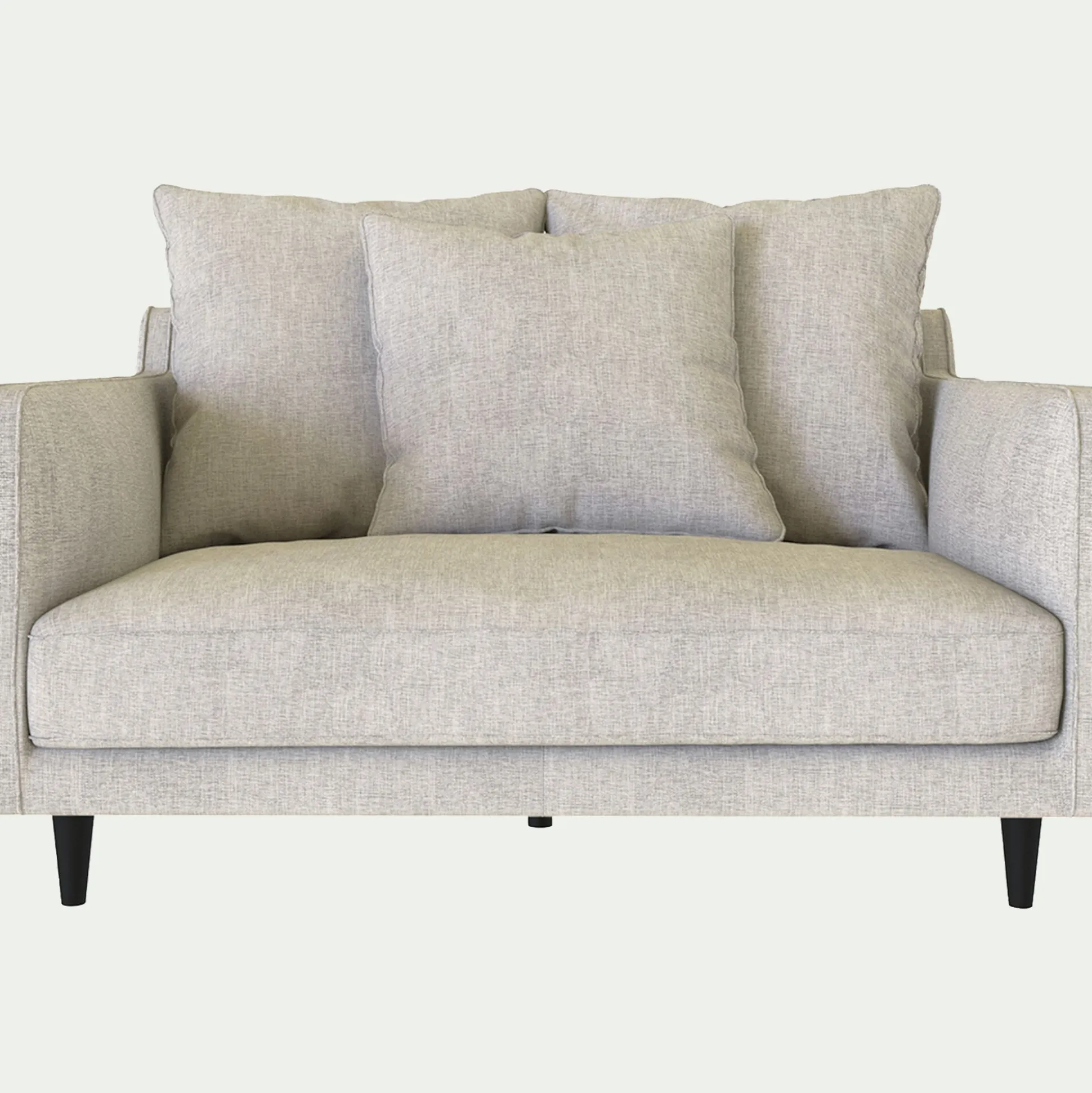 Grand fauteuil fixe en tissu monclar - beige roucas