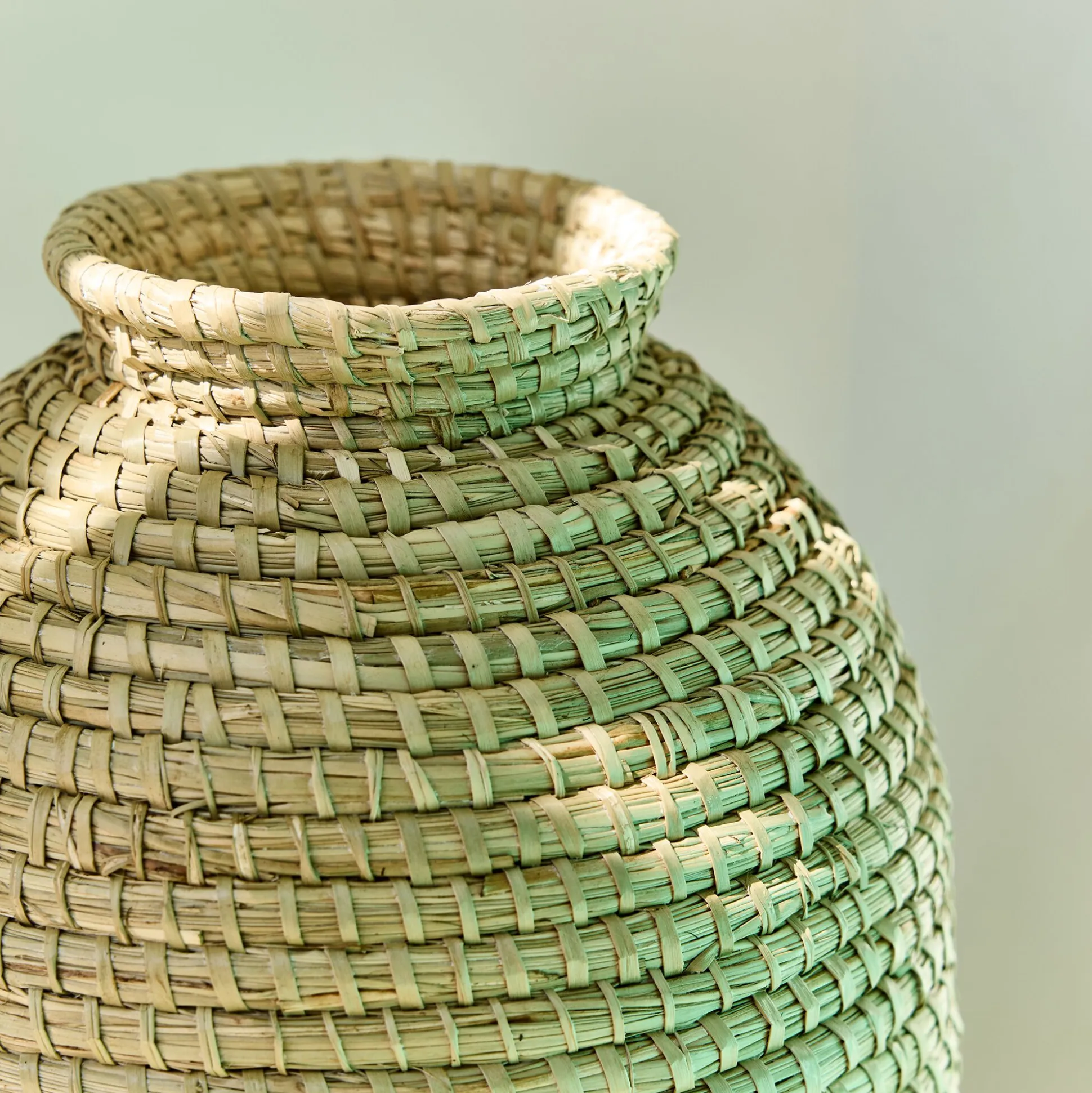 Grand vase en jonc de mer H41cm - naturel