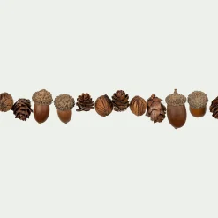 Guirlande de Noël en pignes de pin naturelles L120cm - naturel