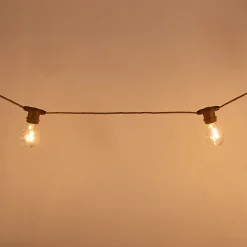 Guirlande électrique avec câble en jute 10 ampoules 8m - naturel