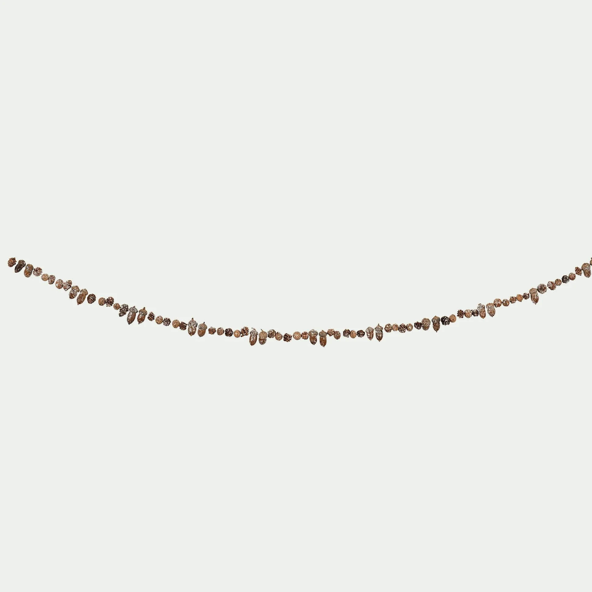Guirlande pailletée en pines de pin - marron L120cm