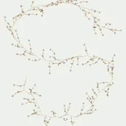 Gurilande de Noël en fer et en verre L183cm - doré