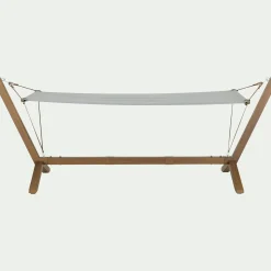 Hamac en acier effet teck - beige