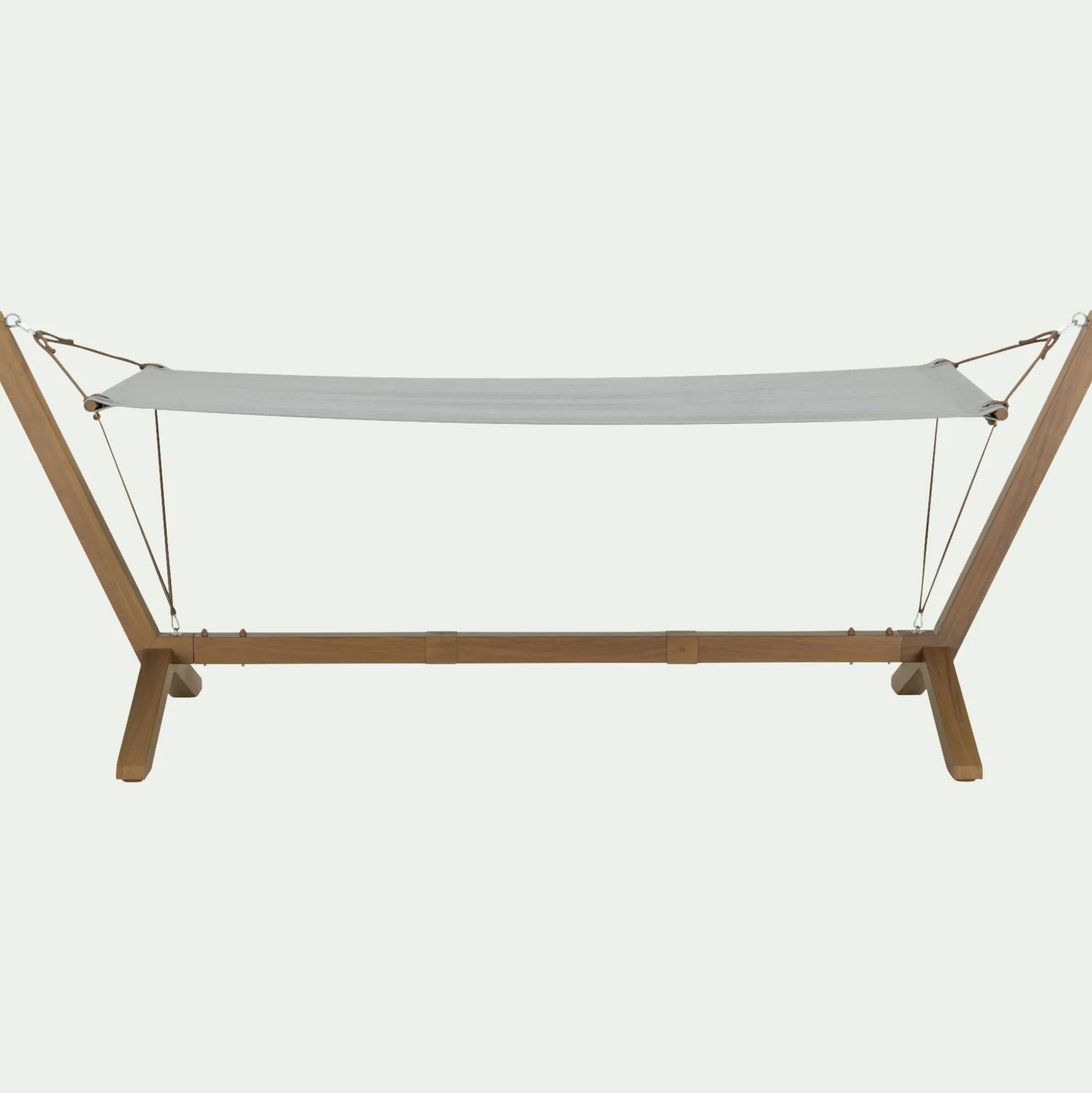 Hamac en acier effet teck - beige