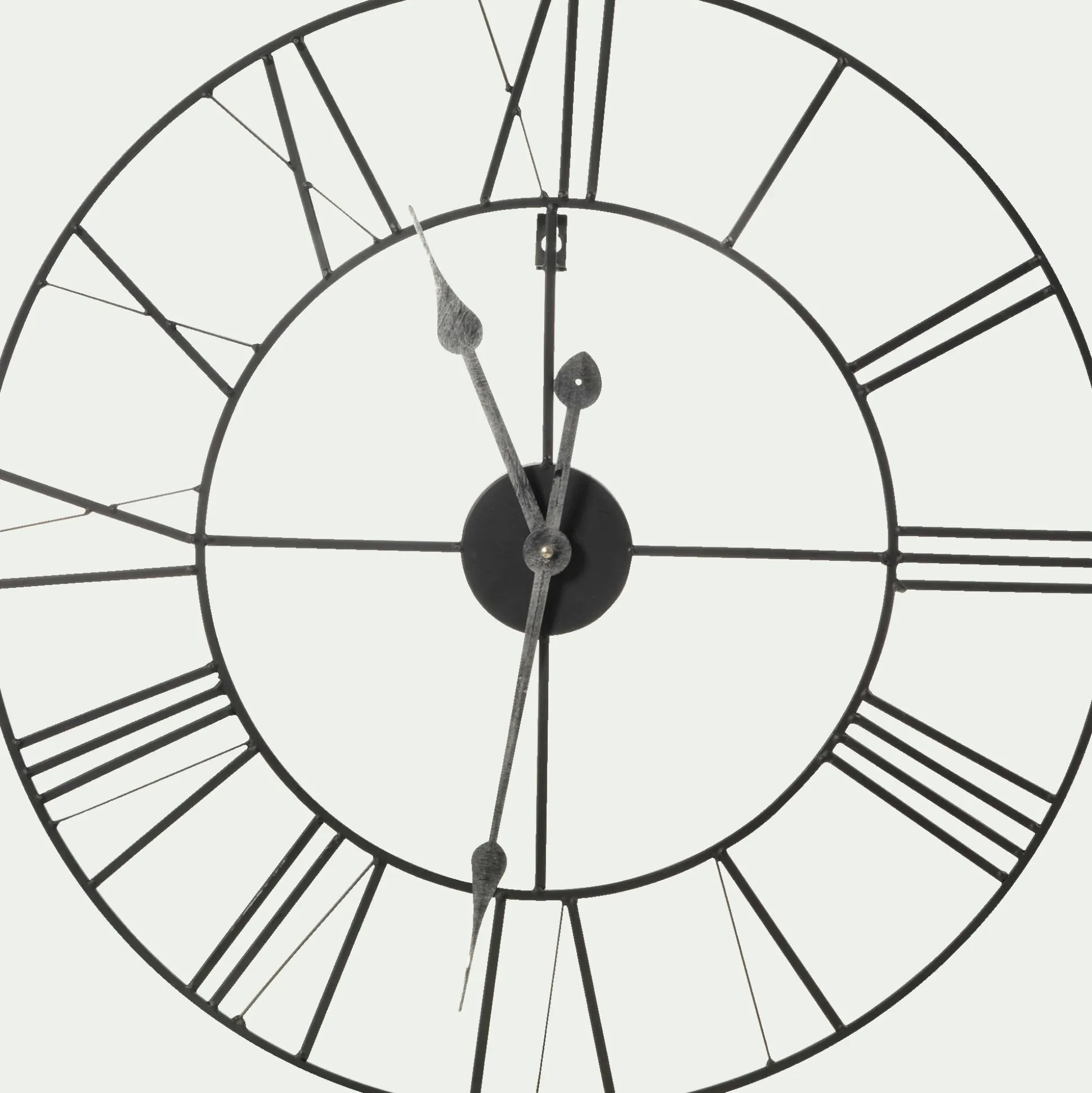 Horloge murale en métal D60cm - noir