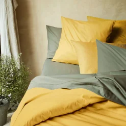 Housse de couette en coton - jaune genet 240x220cm