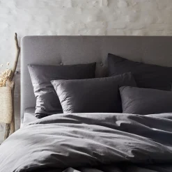 Housse de couette en coton 140x200cm - gris ardoise