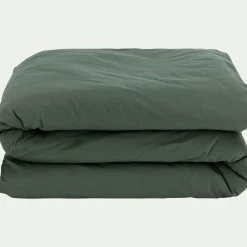 Housse de couette en coton 240x220cm - vert cèdre