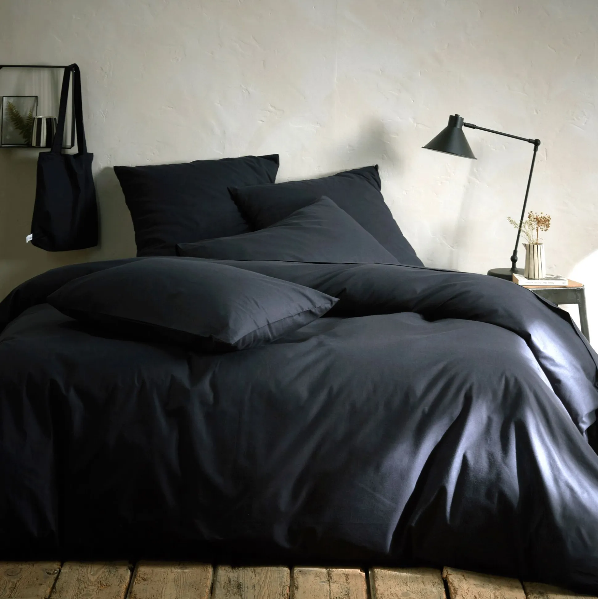 Housse de couette en coton 240x220cm - gris calabrun