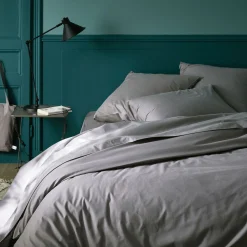 Housse de couette en coton 240x220cm - gris restanque