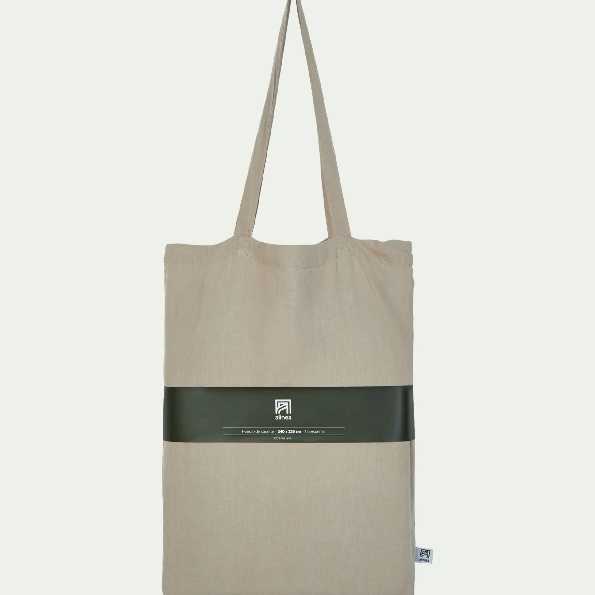 Housse de couette en lin lavé 240x220cm - beige