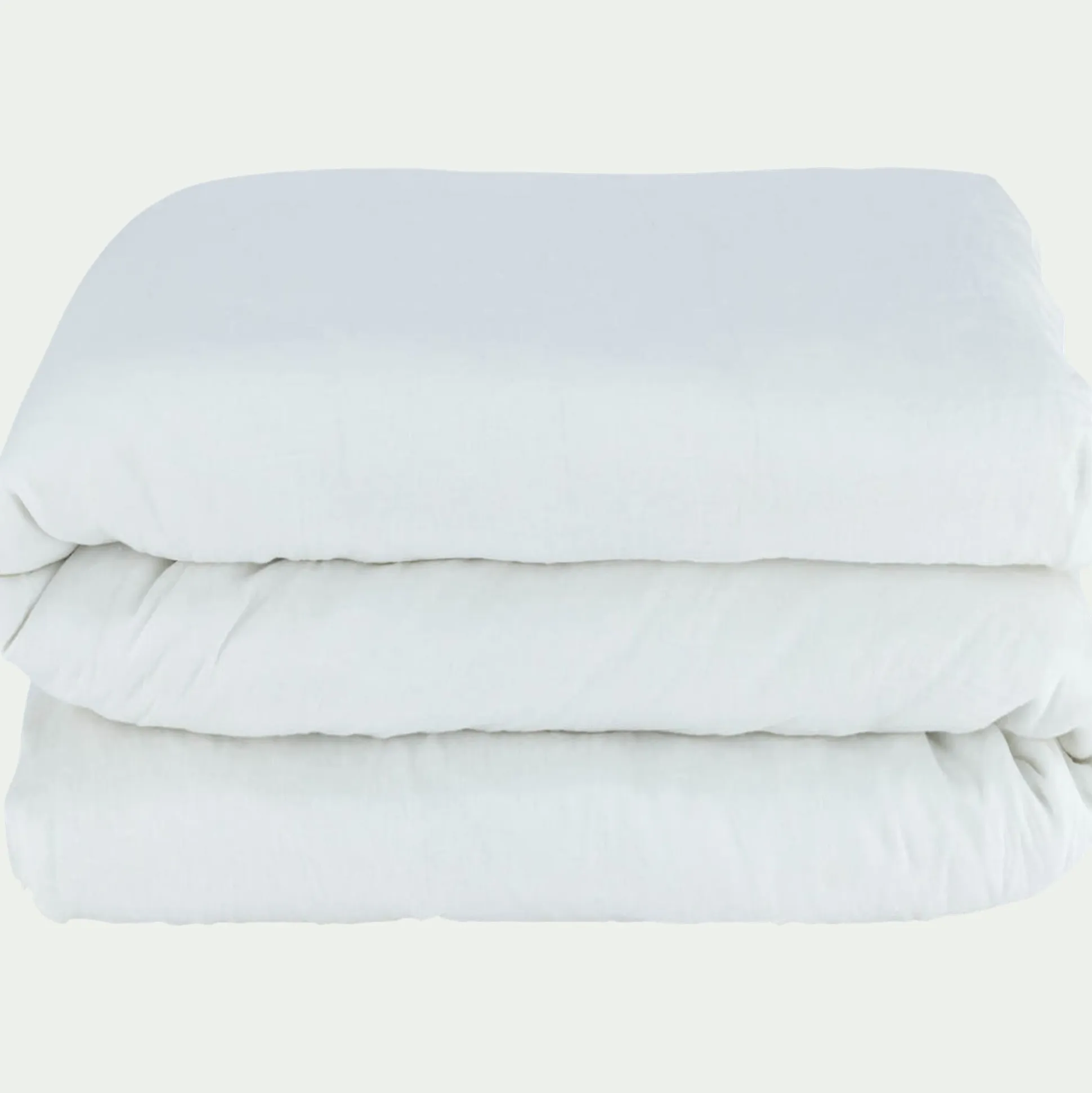 Housse de couette en lin lavé 240x220cm - blanc capelan