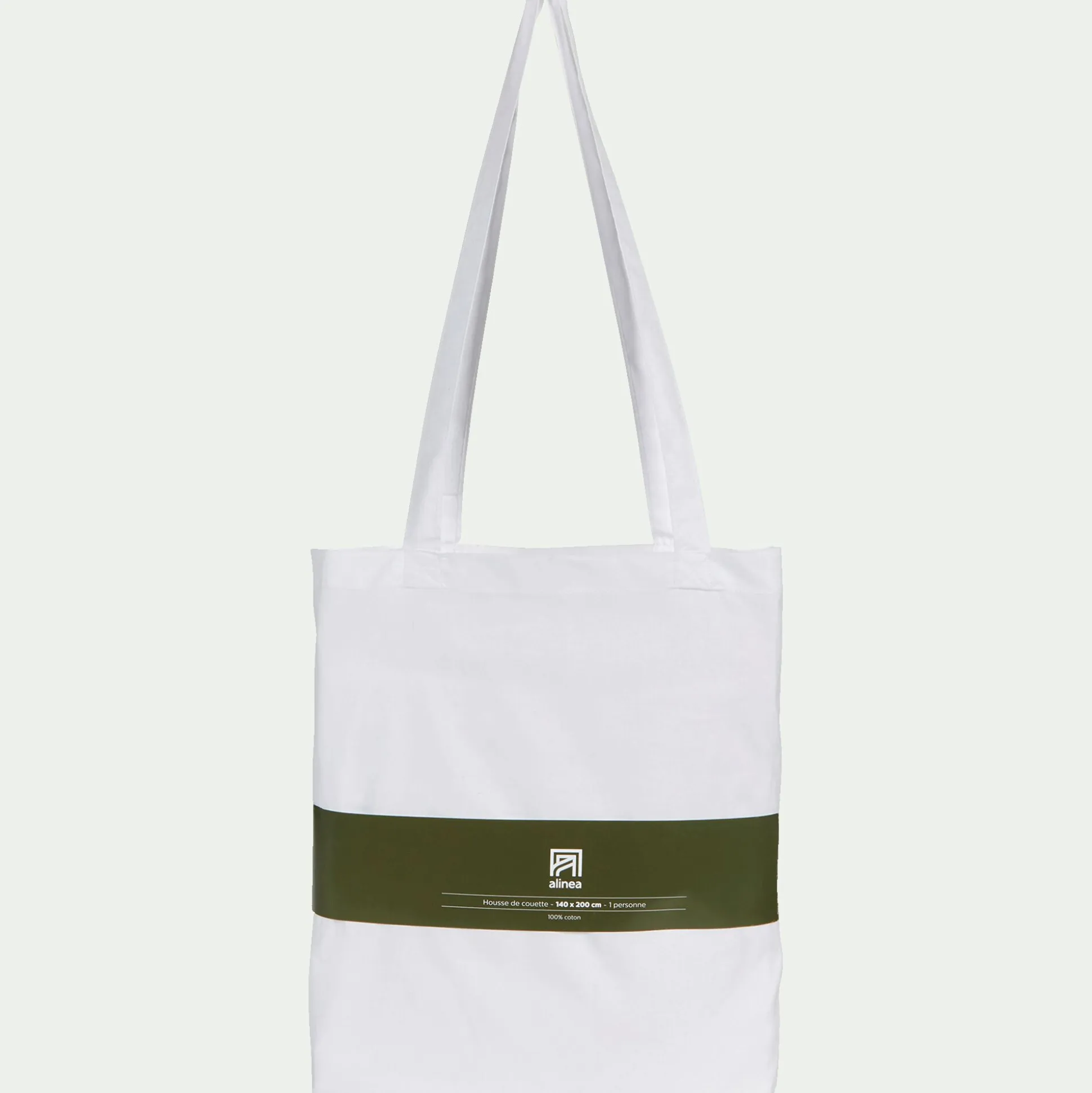 Housse de couette en percale de coton 240x220cm - blanc