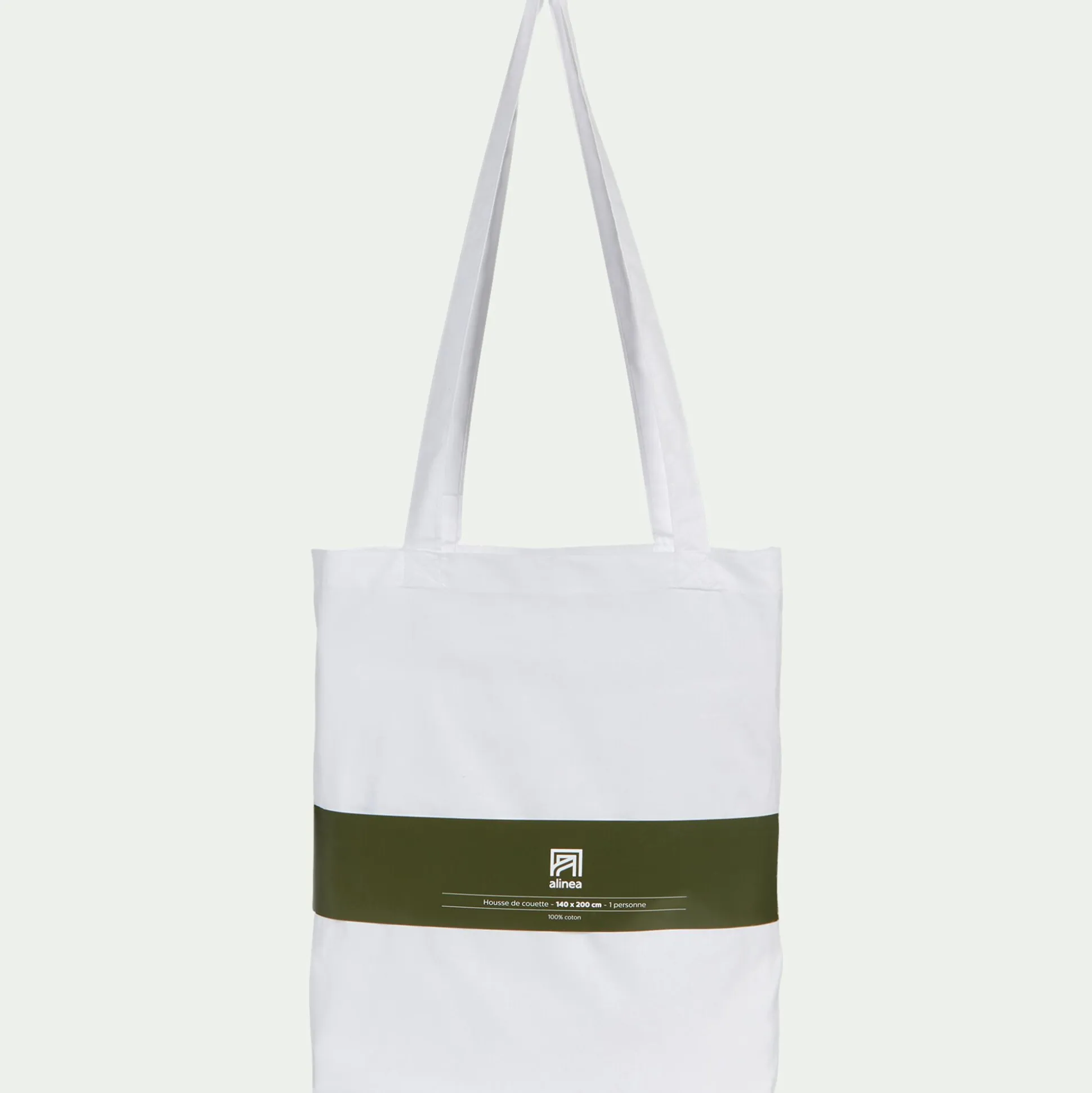 Housse de couette en percale de coton 240x220cm - blanc