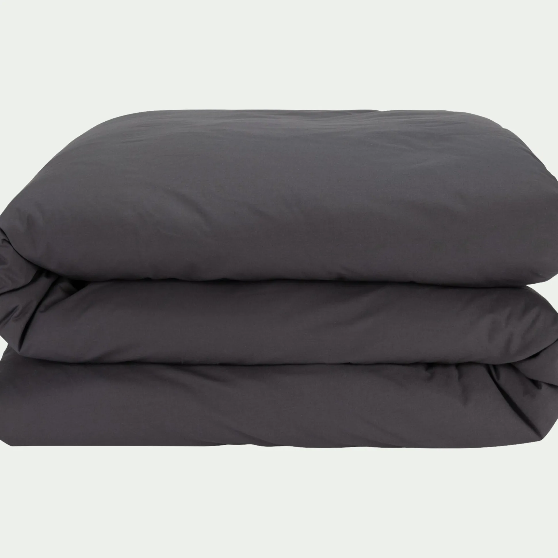 Housse de couette en percale de coton - gris ardoise 240x220cm