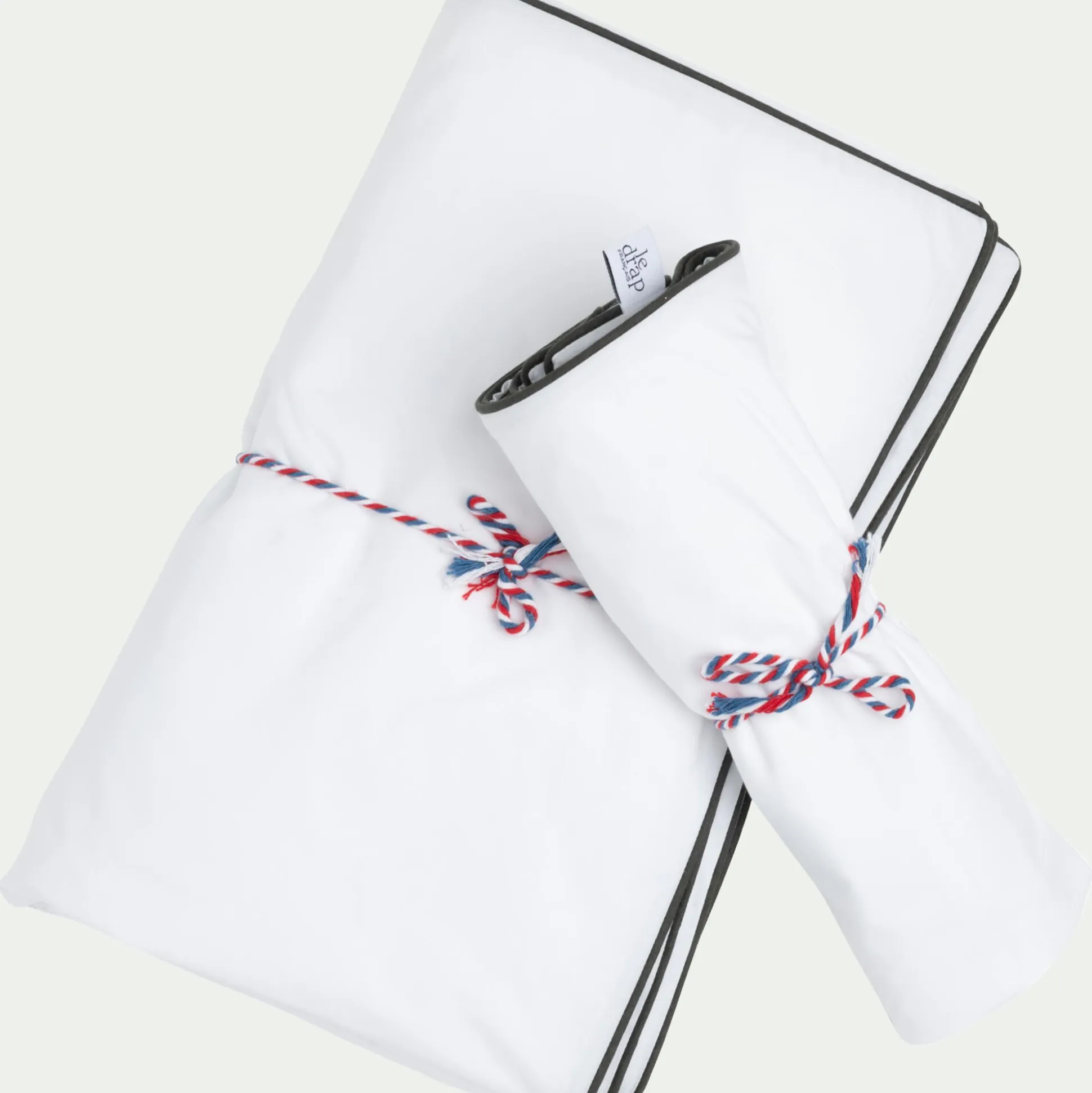 Housse de couette en percale de coton 260x240cm - blanc
