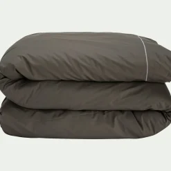 Housse de couette en percale de coton 240x220cm - vert cèdre