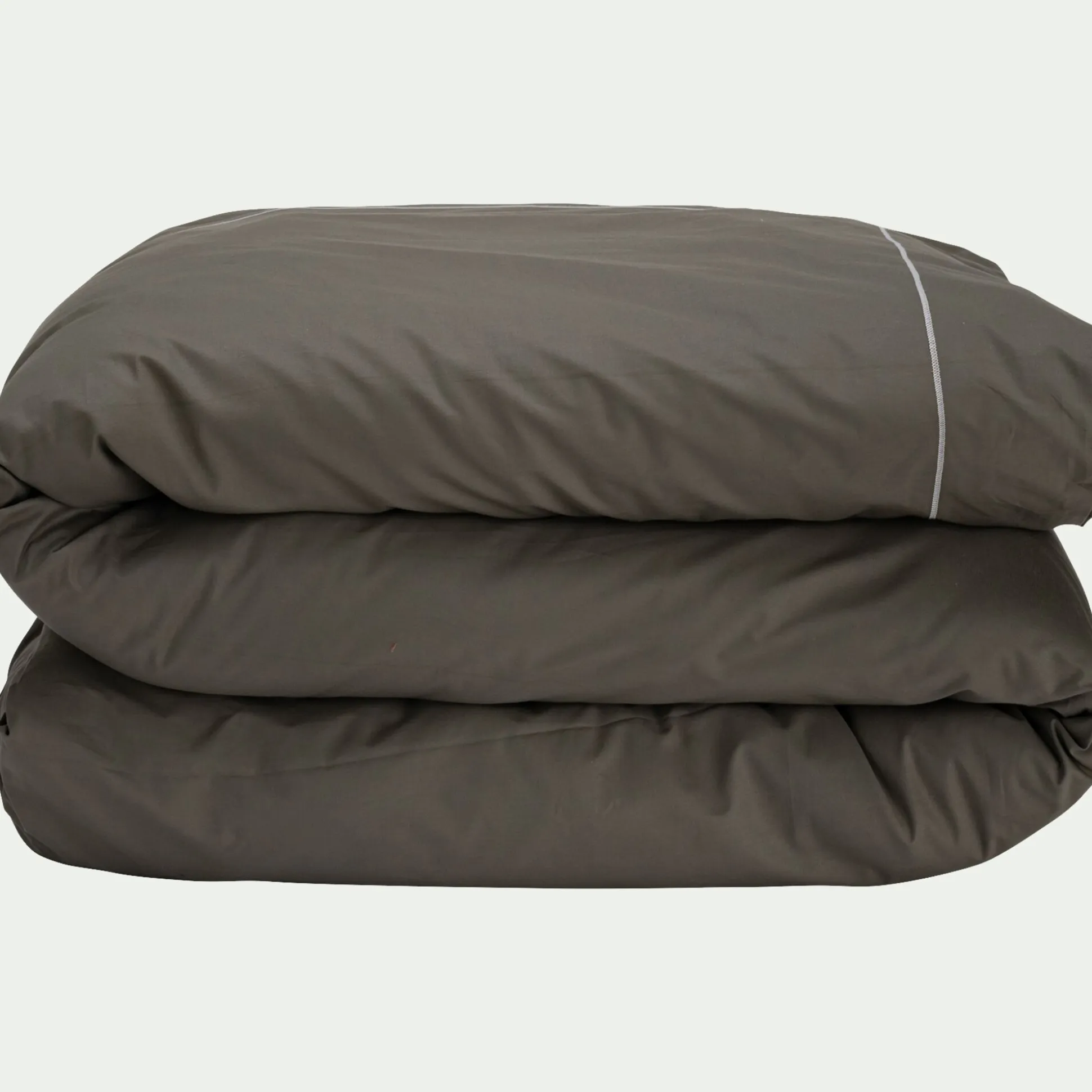 Housse de couette en percale de coton 240x220cm - vert cèdre