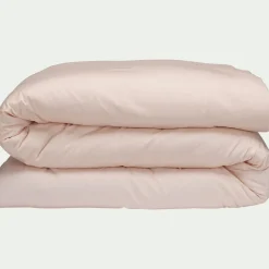 Housse de couette en satin lavé 240x220cm - rose pétale