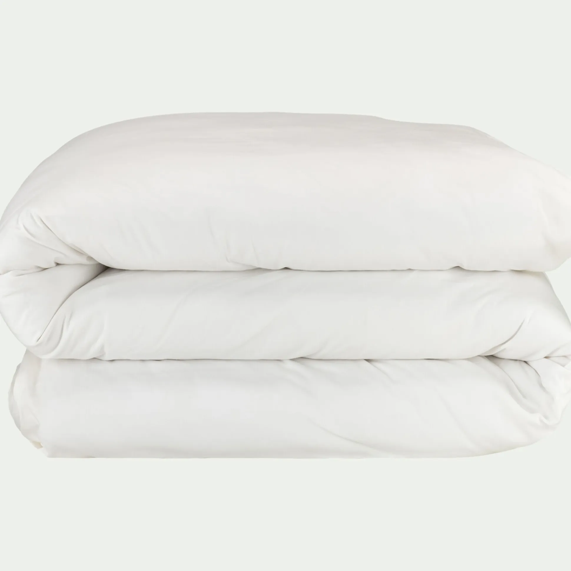 Housse de couette en satin lavé 240x220cm - blanc ventoux