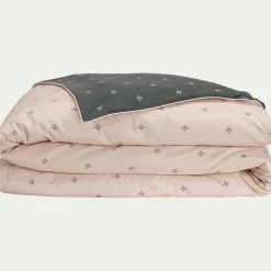 Housse de couette à motifs 240x220cm en coton - vert
