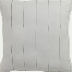 Housse de couette 240x220cm et 2 taies d'oreiller 65x65cm en flanelle de coton à rayures - blanc