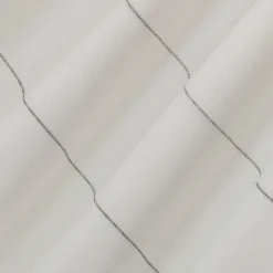 Housse de couette 240x220cm et 2 taies d'oreiller 65x65cm en flanelle de coton à rayures - blanc