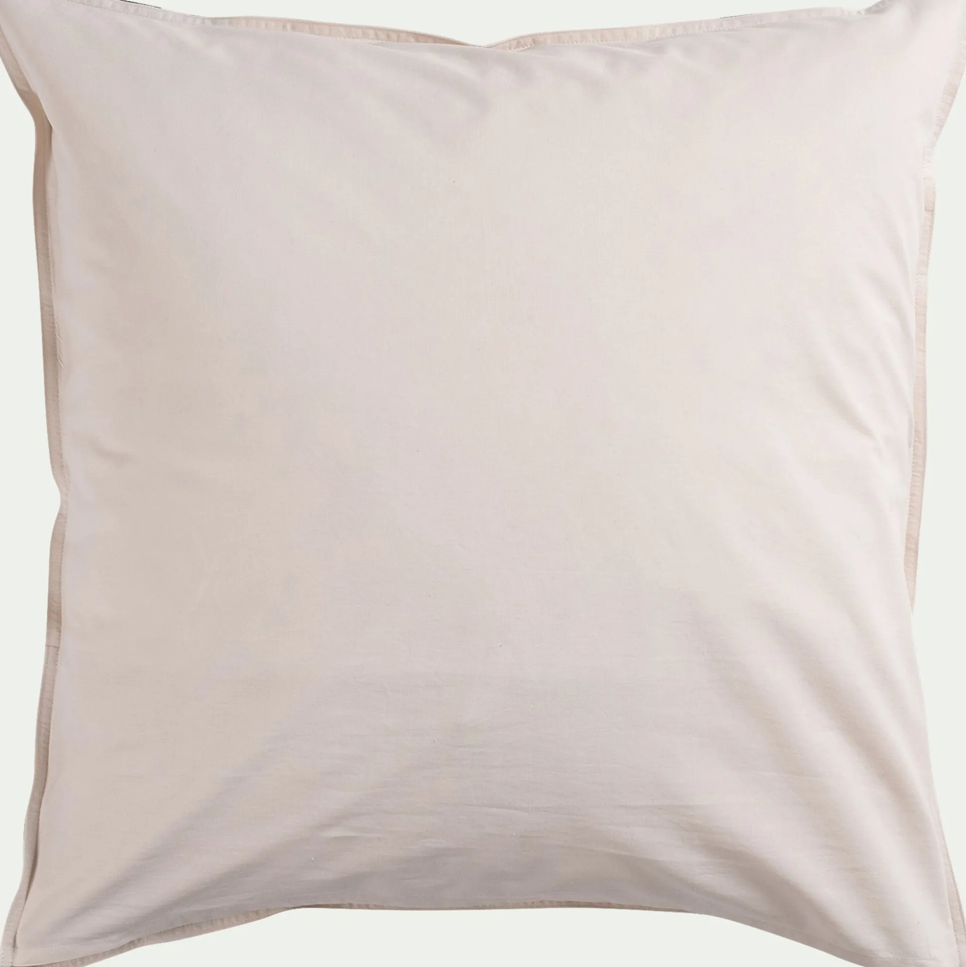 Housse de couette 240x220cm et 2 taies d'oreiller 63x63cm en coton lavé à motif floral - blanc